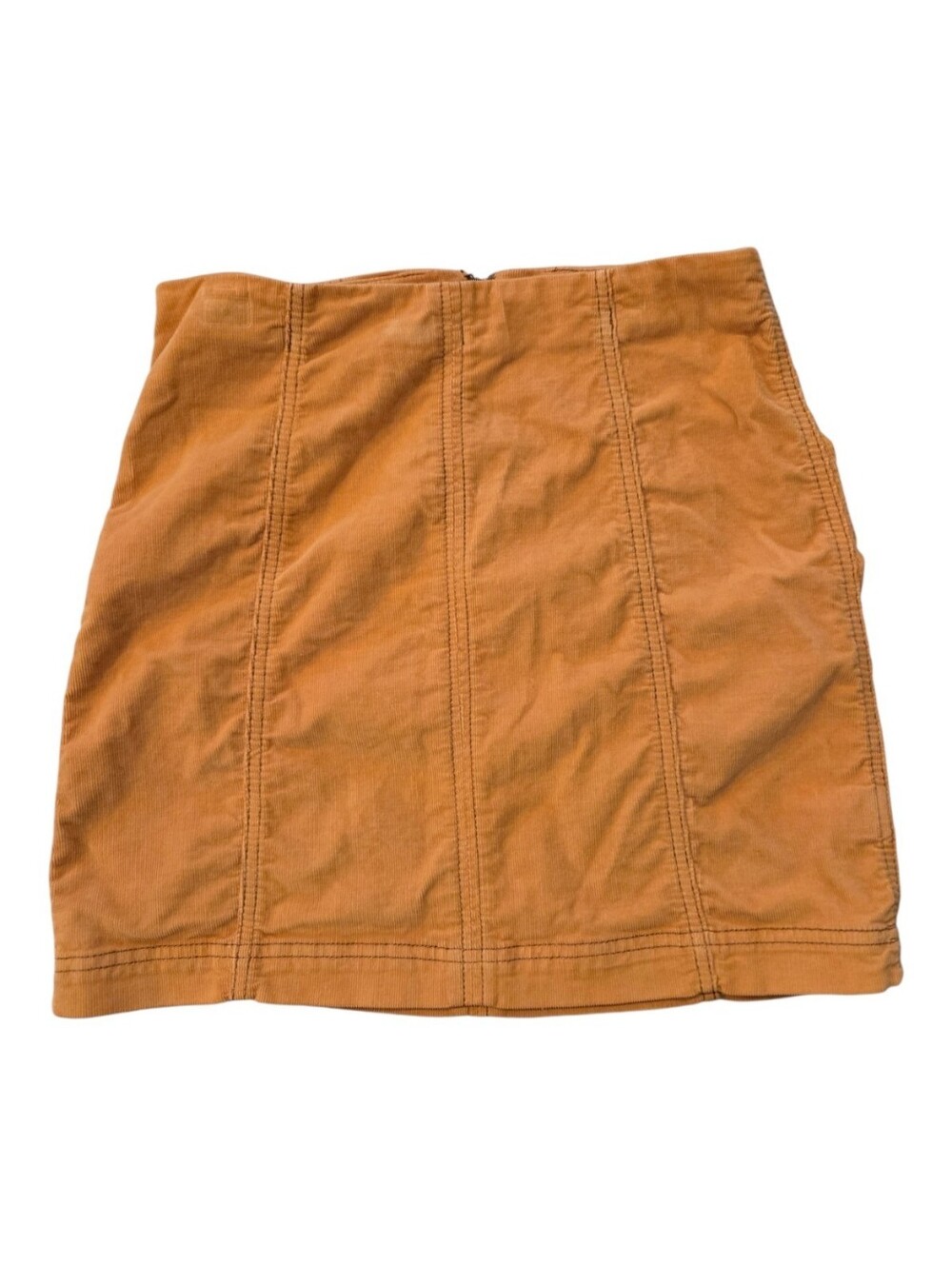 Free People, Corduroy Skirt With Zipper In Back, Mustard Colored, Size 6